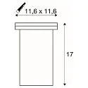 SLV Vloerinbouwarmatuur DASAR EXACT GU10 hoekig GU10 IP67, rvs, zwart