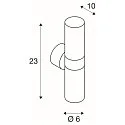 Wandarmatuur voor buitenshuis ASTINA OUT GU10 IP44, aluminium geborsteld