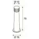 Staande armatuur voor buiten RUSTY® ROUND 70 groot, rond E27 IP55, roest dimbaar