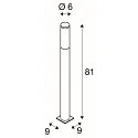 SLV Staande armatuur voor buiten BIG NAILS E27 IP44, rvs