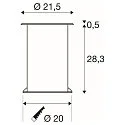 SLV Vloerinbouwarmatuur DASAR 215 E27 IP67, rvs, zwart