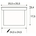 SLV LED Floor recessed luminaire DASAR LED SQUARE Outdoor luminaire, asymmetrical, SLM LED, 3000K