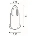 Staande armatuur voor buiten RUSTY® CONE 70 groot, rond E27 IP54, roest dimbaar