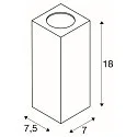SLV Outdoor luminaire THEO WALL OUT Wall luminaire, square, GU10, IP44, silver grey