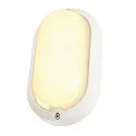 SLV LED Outdoor luminaire TERANG 2 Wall-/Ceiling luminaire, oval, 120°, SMD LED, 3000K, IP44, white