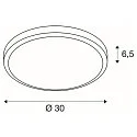 SLV AINOS, Outdoor Ceiling luminaire, LED, 3000K, round, white