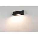 SLV Wandarmatuur PEMA SQUARE E27 IP44, zwart