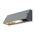 Wandarmatuur PEMA SQUARE E27 IP44, zilvergrijs