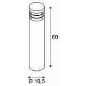 Staande armatuur voor buiten VAP SLIM E27 IP44, rvs