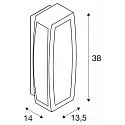 SLV Wandarmatuur voor buitenshuis MERIDIAN BOX met sensor E27 IP54, zilvergrijs