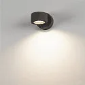 SLV Wandarmatuur voor buitenshuis SITRA WALL GX53 IP44, antraciet dimbaar