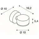 SLV Wandarmatuur voor buitenshuis SITRA WALL GX53 IP44, antraciet dimbaar