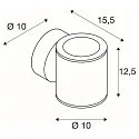 SLV Wandarmatuur voor buitenshuis SITRA WALL GX53 IP44, antraciet dimbaar