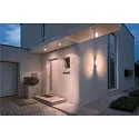 SLV Wandarmatuur voor buitenshuis MERIDIAN 2 E27 IP54, Steen