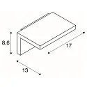 SLV Wandarmatuur voor buitenshuis ANGOLUX WALL IP44, antraciet