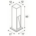 SLV Staande armatuur voor buiten ARROCK STONE 50 COB hoekig, kort LED IP55, basaltgrijs, rvs 