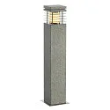 Staande armatuur voor buiten ARROCK GRANITE 70 hoekig, met diffuser E27 IP44, rvs, grijs, salt & pepper dimbaar