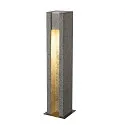 Staande armatuur voor buiten ARROCK SLOT hoekig, zijdelingse straling GU10 IP55, rvs, grijs, salt & pepper dimbaar
