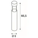SLV Staande armatuur voor buiten SLOTS 65 cilindrisch, direct / indirect, schakelbaar IP44, roest 