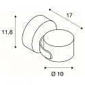 SLV Wandarmatuur voor buitenshuis SITRA 360 WL GX53 IP44, antraciet dimbaar