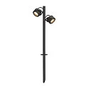 Armatuur met grondpen SITRA 360 SL SPIKE 2-vlams, met stekker, instelbaar GX53 IP44, antraciet dimbaar