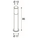 SLV Staande armatuur voor buiten F-POL cilindrisch, direct / indirect, met rooster E27 IP54, antraciet dimbaar