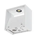 SLV Wandarmatuur voor buitenshuis LOGS WALL up down, hoekig, indirect LED IP65, wit 