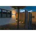 SLV Wandarmatuur voor buitenshuis LOGS WALL up down, hoekig, indirect LED IP65, wit 