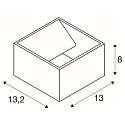 SLV Wandarmatuur voor buitenshuis LOGS WALL up down, hoekig, indirect LED IP65, antraciet 