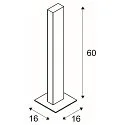 SLV Padverlichting H-POL 60 1-vlams, hoekig IP55, antraciet 