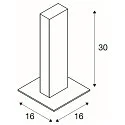 SLV Padverlichting H-POL TWIN 30 2-vlams, hoekig, bekabeld IP55, antraciet 