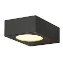 Wandarmatuur voor buitenshuis QUADRASYL WL 15 down, hoekig, stijf GX53 IP44, antraciet dimbaar