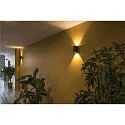 SLV LED Wall luminaire QUAD 2 XL, square, 8,6W, COB LED, 3000K, 110°, anthracite