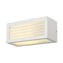 Wandarmatuur BOX-L 1-vlams, hoekig E27 IP44, wit dimbaar