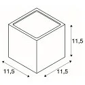 SLV Wandarmatuur voor buitenshuis SITRA CUBE up down, cubusvorm GX53 IP44, antraciet dimbaar