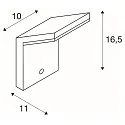 SLV LED Outdoor luminaire ORDI Wall luminaire, anthracite, 120°, SMD LED, 3000K, IP44, incl. Sensor