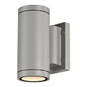 Wandarmatuur voor buitenshuis MYRA UP/DOWN stijf, direct / indirect GU10 IP55, zilvergrijs dimbaar