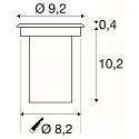 SLV LED Floor recessed luminaire DASAR LED LV Outdoor luminaire, round, stainless steel 316, 40°, 6W, PowerLED, 3000K, IP67