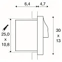 SLV LED Wall recessed luminaire ADI LED Outdoor luminaire, 15,4W, 3000K, IP55, anthracite