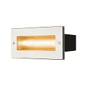 Wandinbouwarmatuur BRICK LED zijdelingse straling, symmetrisch IP65, rvs 