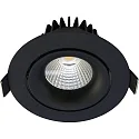 Inbouwarmatuur VELIA TILT rond IP44, zwart mat dimbaar 11W 740lm 3000K