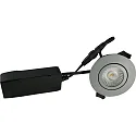 recessed luminaire LOW PROFILE round IP54, grey dimmable 6W 510lm 4000K