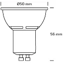 SLV LED lichtbron LONG LIFE GU10 5W 350lm 1800|3000K 38° dimbaar opaal