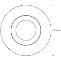 SLV Afdekking VELIA rond, 6 Stuks, aluminium geborsteld