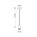ACB Pendelophanging PAMELA 3913, zwart