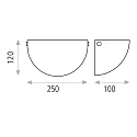 ACB Wandarmatuur DINA 16/3071 E27 IP20, opaal, wit dimbaar