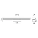 ACB Spiegelarmatuur DUNE 16/3992-60 IP44, chroom, opaal