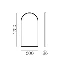 ACB mirror without lighting GIORGIA 3994, black