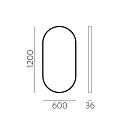 ACB mirror without lighting DANIELA 9755, black glossy