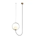 Pendelarmatuur HALO 3815/1 1-vlams IP20, goud, opaal